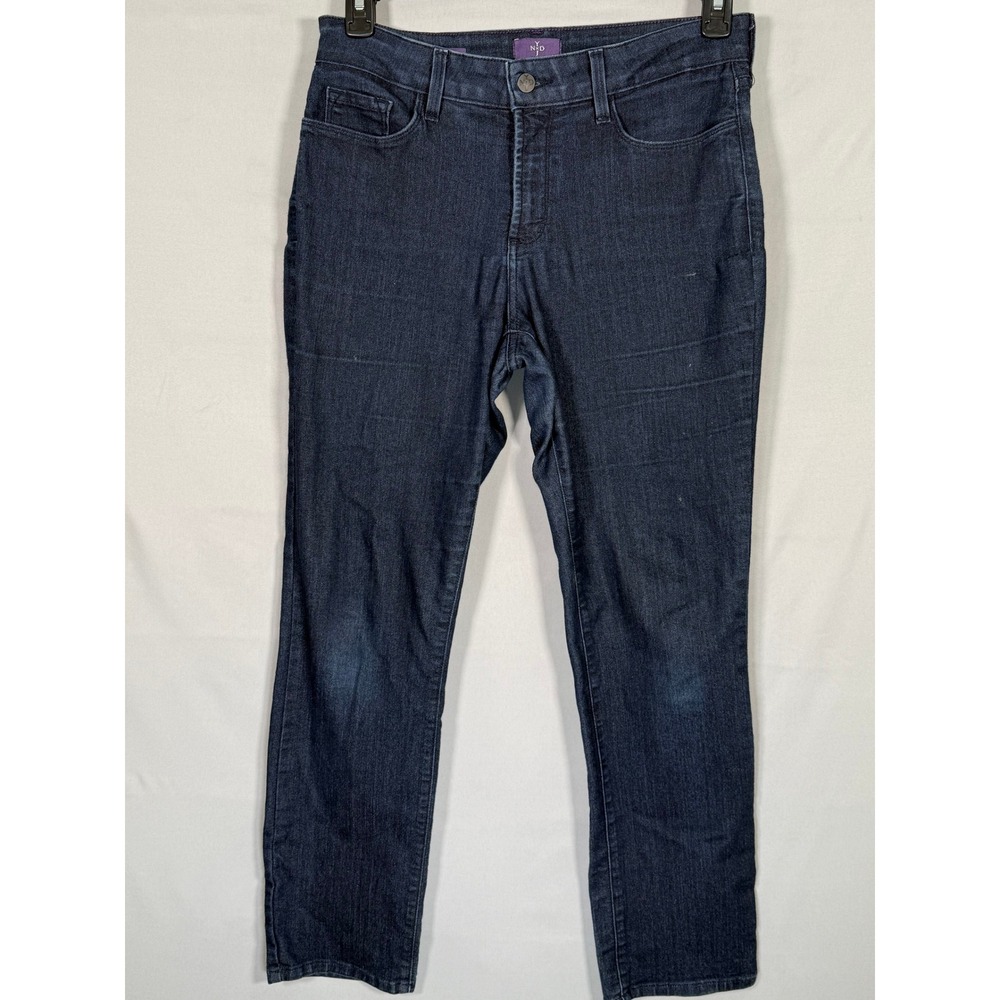 NYDJ Sheri Slim Jeans Dark Wash Blue‎ Lift Tuck Technology P10265T Womens 8P